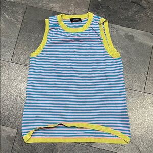 Women’s Tank Top with Blue and Pink Stripes